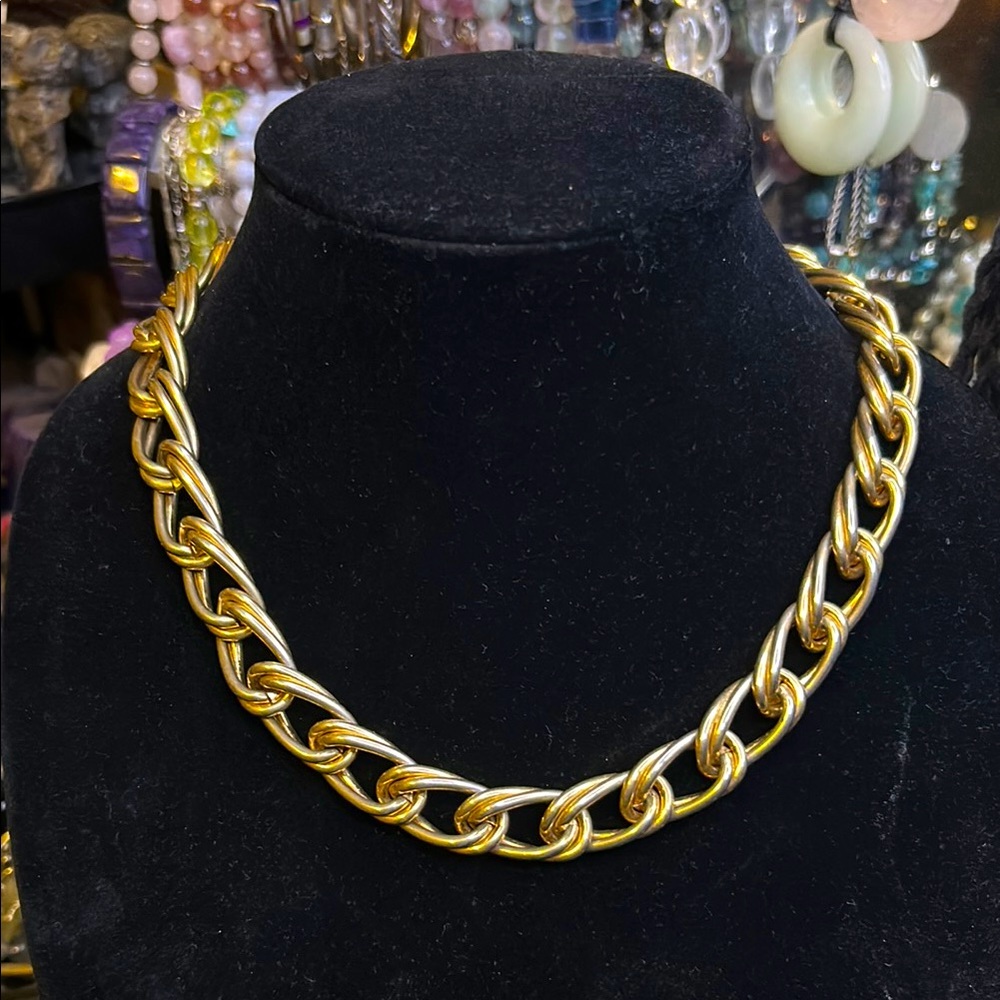 Vintage Monet Chunky Gold Chain Necklace